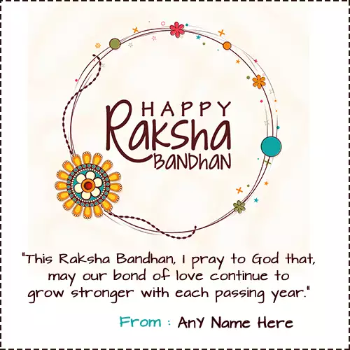Happy Raksha Bandhan Rakhi 2024 Greeting Cards With Name